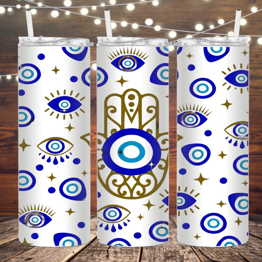 Evil Eye Metal Insulated Tumbler